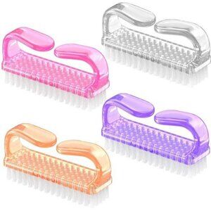 Handle Grip Nail Brush Cleaner Fingernail Brush Cleaner Scrubbing Kit (4 Pack)